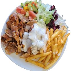 41. D-Kebap-Teller mit Pommes und Salat